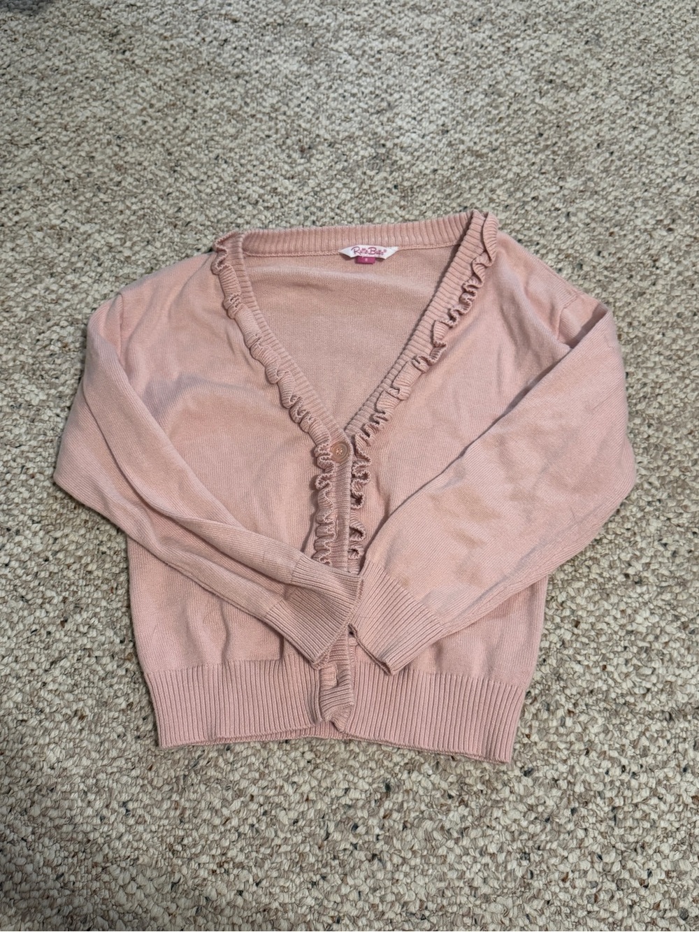 Ruffle butts Pink Cardigan Sweater - Pink
